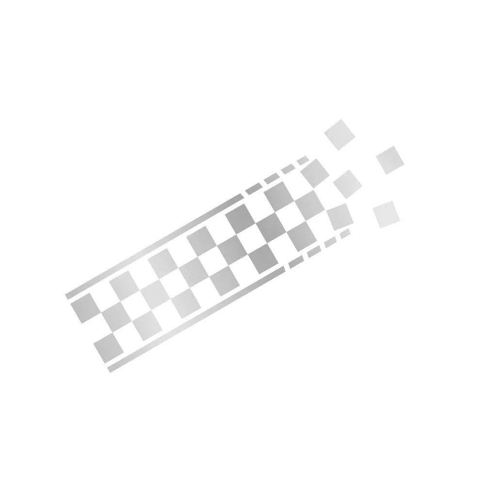 Car Roof Sticker Checkered Racing Graphics Decal for Mini Cooper(Matt Silver,130x42cm)