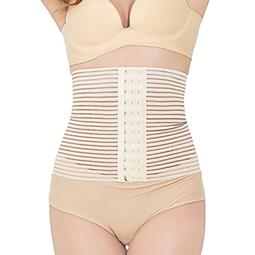 Waist Trainer Corset for Women Breathable Waist Cincher Shaper Weight Loss Shapewear for Slimming Training Apricot
