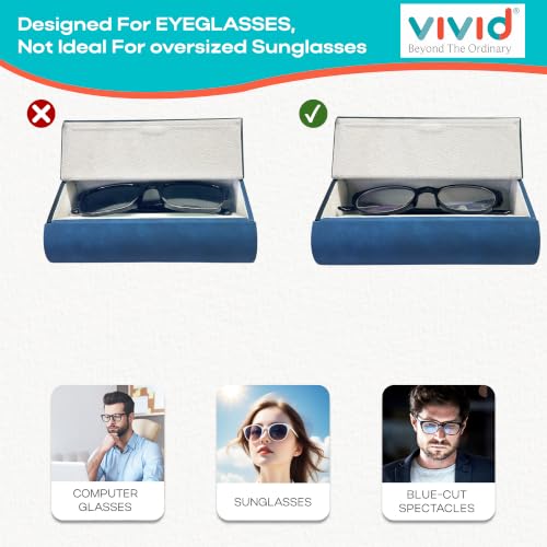 Image of VIVID Unisex Specs Magnetic Eyewear Dabbi Faux Leather Hard Case Cover