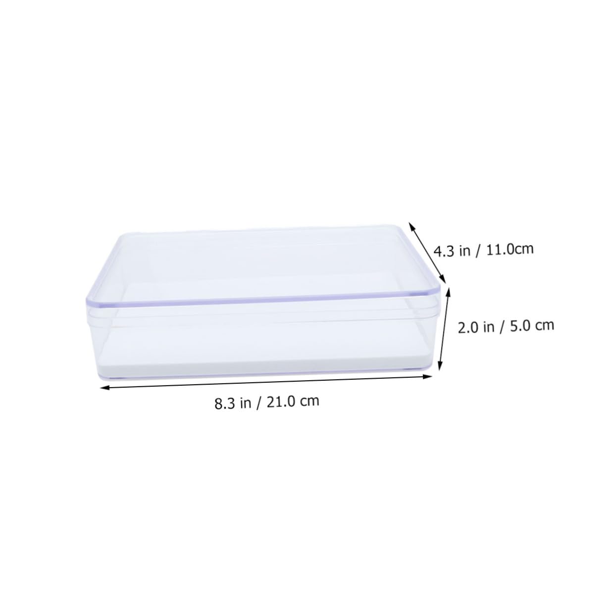 2pcs Transparent Specimen Box Display Case Viewer for Collection Jewelry Storage Multifunctional Container Lid for