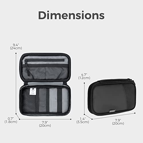 Pack All Pencil Pen Case, Portable Pencil Pouch With Zipper, Compact Stationery Bag Makeup Bag, Pencil Bag For Home Office(Black) #TOP4