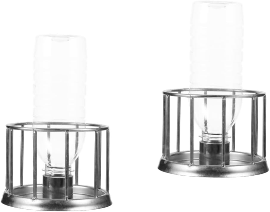 2pcs Turtle Feeding Dish Mini Stainless Steel Water Feeder for Tortoise Reptile Water Bowl Splash Prevention Pet Supply for Turtles and Reptiles