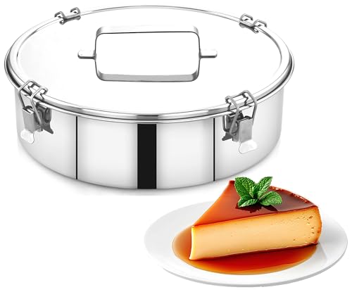 Comparison: Best Pan For Flan 5 EasyShopForEveryone Stainless Steel Extra Large Flanera, 11.25 x 11.25 x 4.25 Inches Flan Pan, Capacity 125 fl. oz, Molde Para Flan