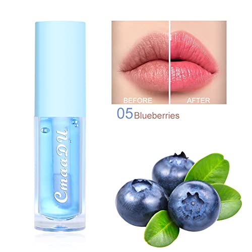 6Pcs Hydrating Lip Oil Set,Fruity Color Changing Lip Glaze Plumping Lip Glow Oil Transparent Moisturizing Tinted Lip Balm Long Lasting Nourishing Repairing For Dry Lip #TOP5