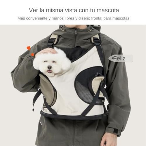 Mochila para gatos transpirable y portagatos ergonómico para viajar con cachorros 3