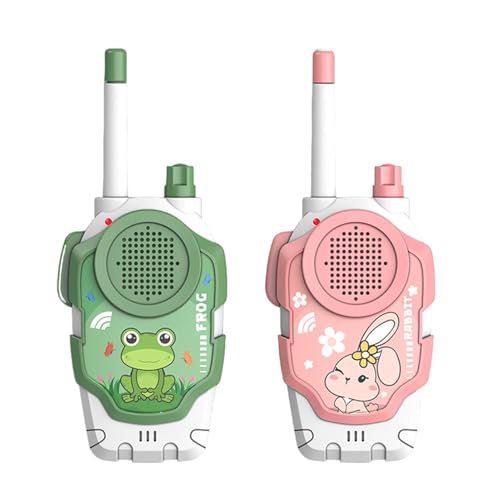 Walkie Talkies De Dibujos Animados, Juguetes De Walkie Talkies,Juguete De Comunicación Inalámbrica De Largo Alcance Para Niños | Favores De Fiesta De Juegos Al Aire Libre, Sonido Claro Para Niños Niña