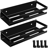 Mensola Doccia Senza Foratura 2 Pezzi - Portasapone Acciaio Inox 30cm Con 4 Ganci - Bianco - Foto 4