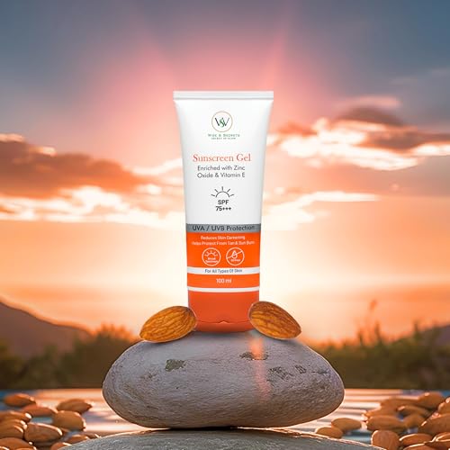 Image of Wise & Secrets SPF 75++ Sunscreen Gel 100 ml | PA+++ UVA /UVB Protection | Water Resistant, Anti-Tan & Sunburn Protection Zinc Oxide,Vitamin E & Hyaluronic Acid Hydrating, Non-Greasy For All Skin Types