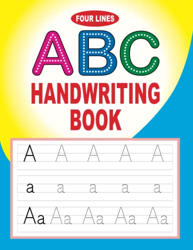Four Lines Abc Handwriting Book: Abc Capital & Small Letters Tracing With Coloring Pages