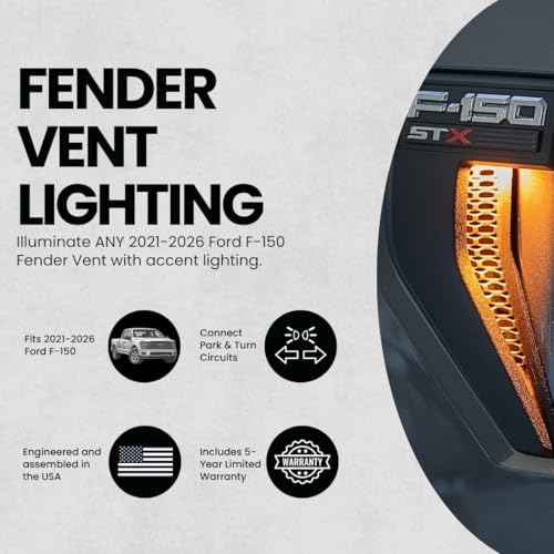 Kit de Iluminación LED para Ventana de Fender Amber Ford F-150 miniatura 6