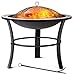 Produktbild GARDEBRUK® Feuerschale Fuego mit Funkenschutz Ø76cm Schürhaken Abdeckung Mosaik Rund Garten Terrasse Feuerstelle Feuerkorb Kamin Ofen Holz Grill