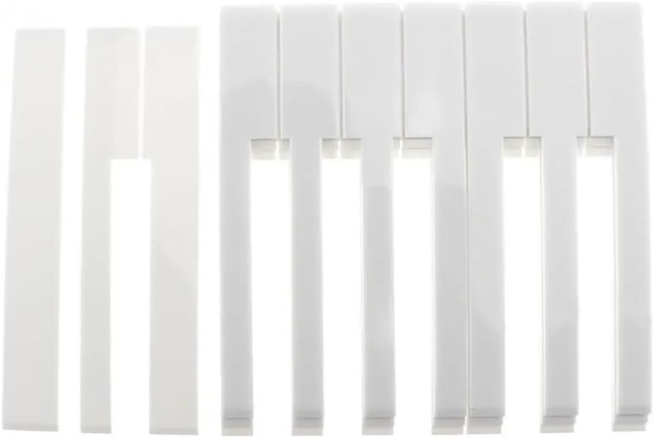 Piano Keytops 52pcs Replacement Piano Key Top Repair Parts White Keytop Covers for Acoustic Piano Maintenance Restoration Upgrade Accessories for Smooth Touch