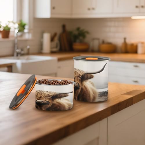 Contenedor hermético de acero inoxidable para café 500 ml miniatura 6