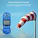 Healifty 1pc Mini Handheld Digital Hygrothermograph Anemometer for Humidity Measurement Easy One-Handed Design for Outdoor Activities Industrial Use No Battery Included