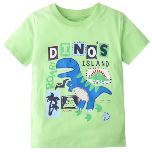 Image of Frogwill Toddler Boys Summer Clothes Hawaiian Jungle Animal Cotton T-Shirt and Poplin Short Outfit Set