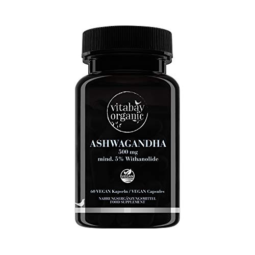 Ashwagandha 500 mg - natürlicher Extrakt KSM-66® - mind. 5% Withanolide (60 vegane Kapseln)