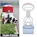 Mipcase Portable Dog Pooper Scooper for Small Pets Reusable Wear-Resistant Poop Picker with Comfortable Handle Compact Lightweight Pet Waste Scooper for Yard Grass and Travel 10.62X3.54X2.95 Inches