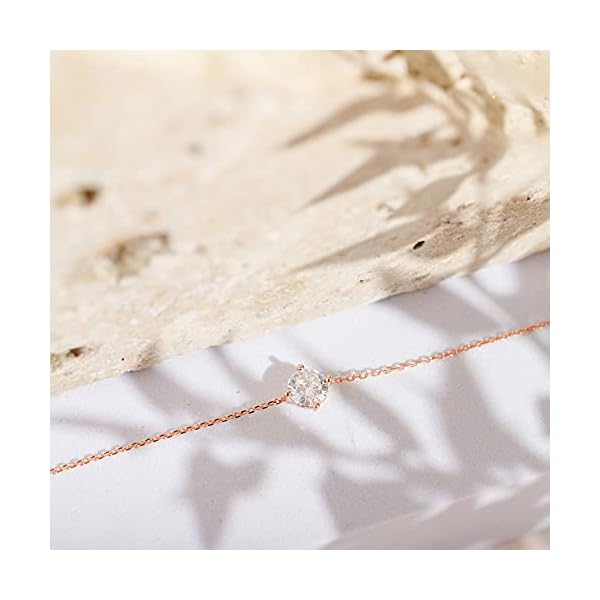 PAVOI 14K Gold Plated Cubic Zirconia Solitaire Diamond Bracelet | Bridesmaid Bracelets | Rose Gold Bracelets for Women