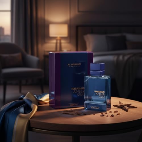 Image of Al Haramain Amber Oud Dubai Night Edition Extrait De Parfum, 100ml - Unisex Amber Woody Saffron Oud Eau de Parfum