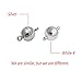 REVEW 20 Packs Round Brass Magnetic Jewelry Clasps for Bracelet Necklace Making Magnet Converter (White K 6)