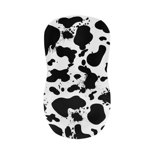 Image of Cow Scrawl Bar Stool Seat Covers Waterproof Elastic Height Mid Low Back Chair Protector Stain Resistant Bar Stool Covers with Backs Set of 2