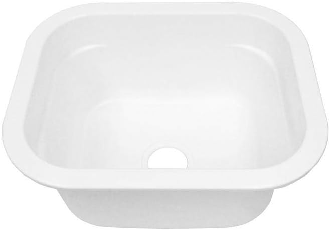 Mustee 2218 Vector 12 Gal Undermount Utility Sink, White