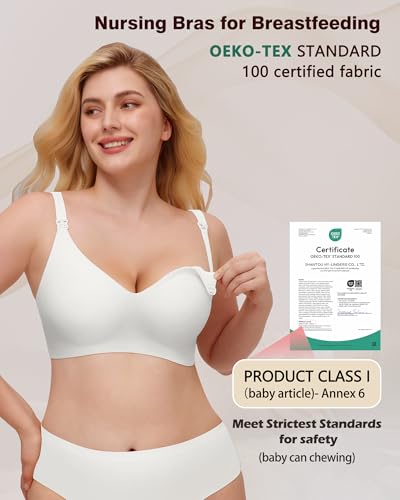 Image of As Fairy Seamless Nursing Bras for Breastfeeding Soft Wireless Sleep Maternity Bralette Regular and Plus Size