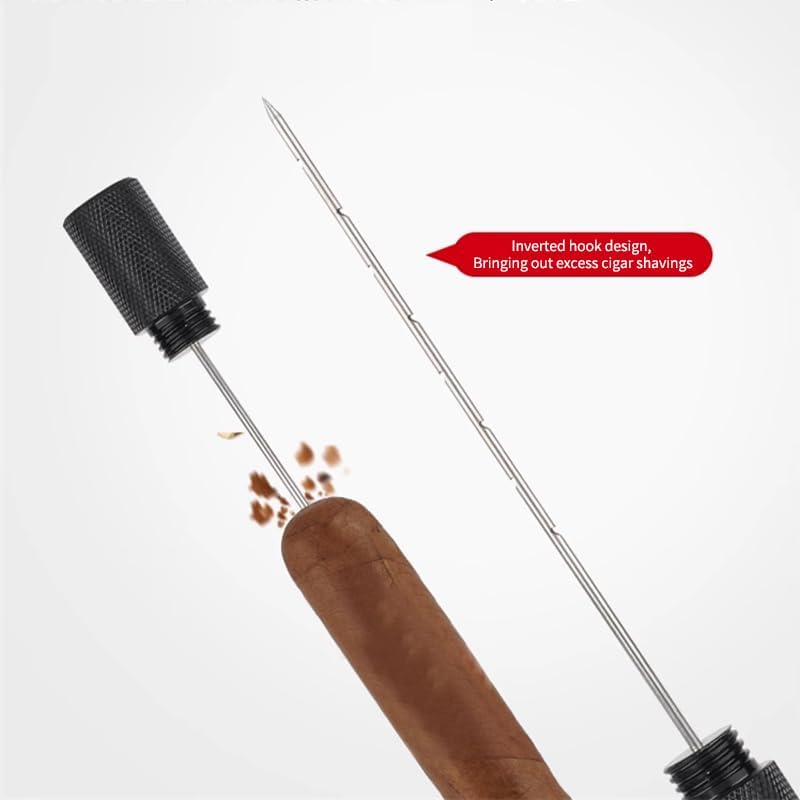 Cigar Draw Enhancer Punch Tool Needle & Nubber,Cigar Unclogging Pin Set, for Easy Cutting of Blocked Cigars and Enjoy The Last FT Cigar Cigar Without Getting Burned