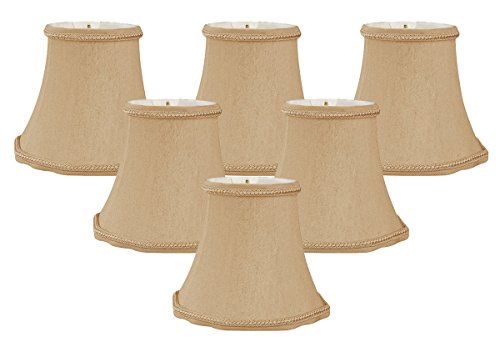 60% Off Discount Royal Designs Empire Clip on Chandelier Lamp Shade, Antique Gold, 3 x 4.25 x 4.25, CS-701AGL-6