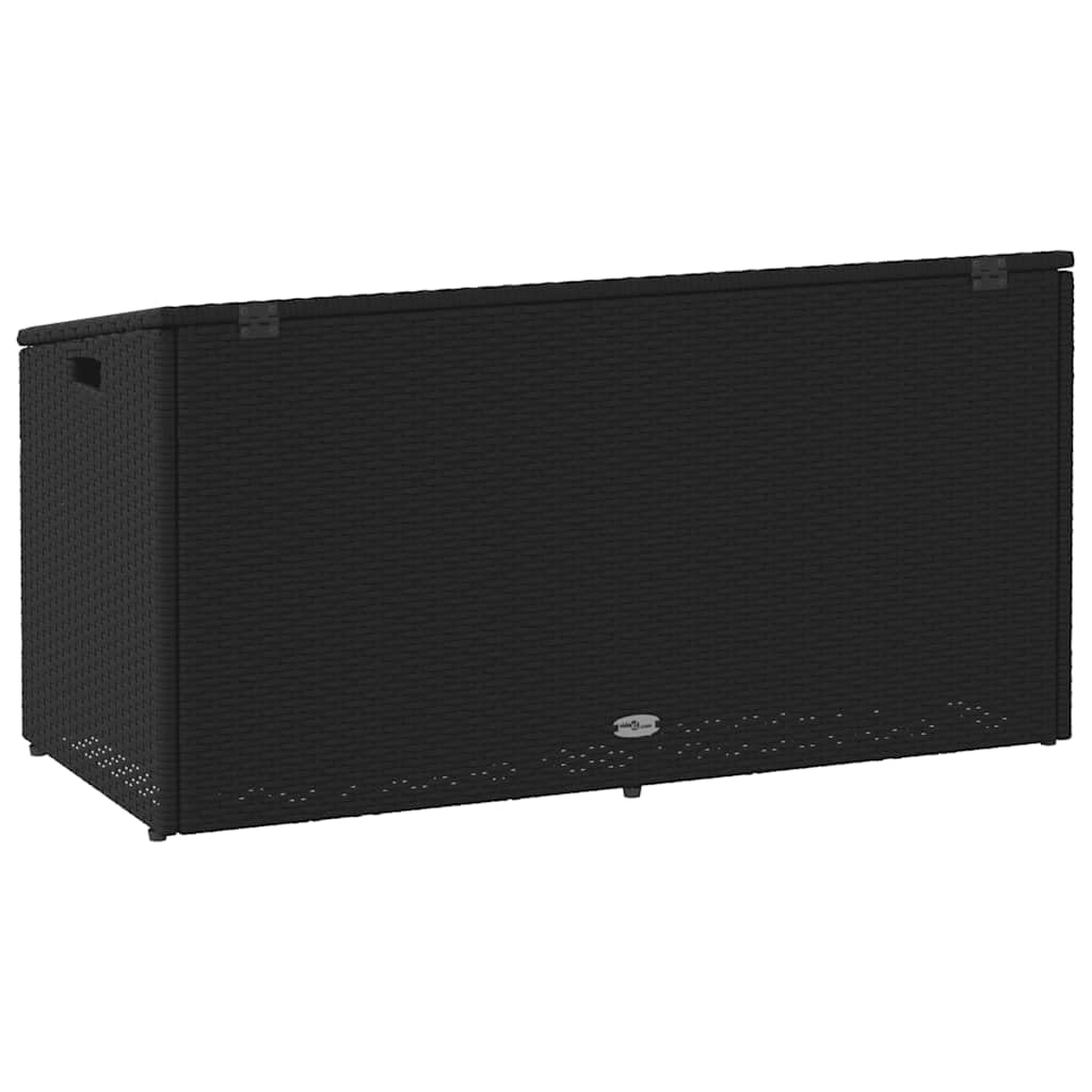 vidaXL Coffre de rangement de jardin Noir 110x50x58 cm Résine tressée