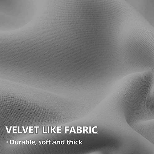 Fmfunctex Charcoal Grey Full Blackout Curtains for Bedroom 54 Drop Eyelet Curtains for Living Room Darkening Thermal Insulated Window Curtain Drapes for Dining Room 2 Panels - Image 5