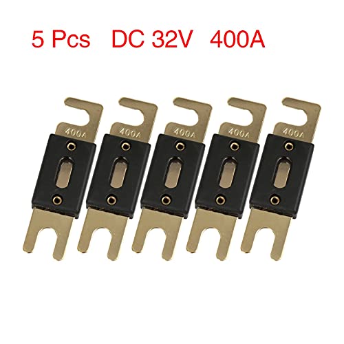 Fusibles 400 AMP de type insert plaqué or pour bloc de distribution - 5 pièces
