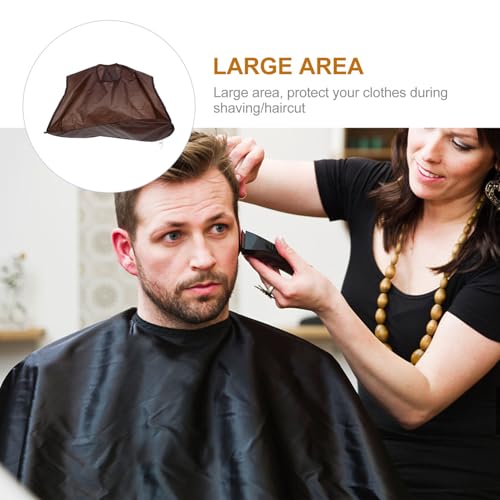 Capa de corte impermeable para peluquería café marrón miniatura 7