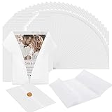 80 Pack Pre-Folded Vellum Paper,Vellum Paper Jackets for 5x7 Invitations Translucent Wedding Invitat