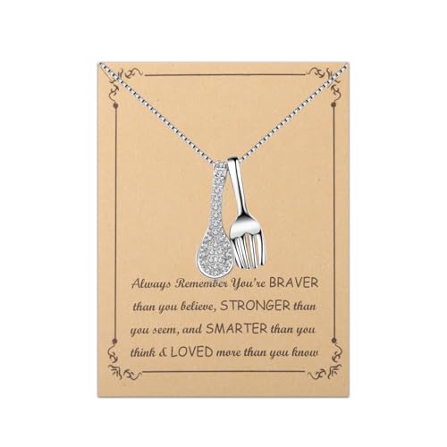 BNQL Fork And Spoon Necklace Fork Jewelry Necklace Spoon Fork