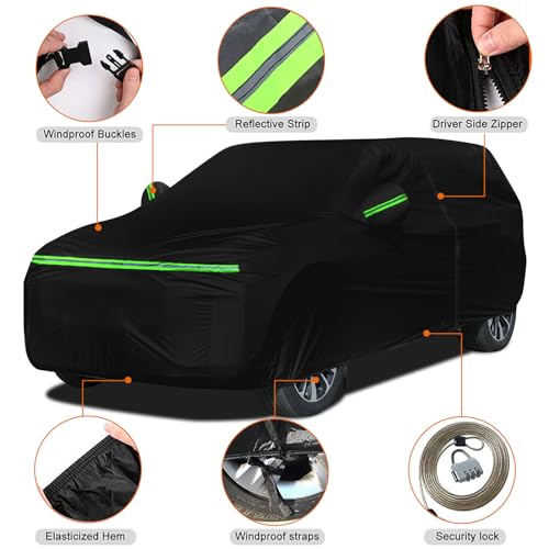 Waterproof Car Covers Replace for 2010-2023 Volvo S60, 6 Layers All Weather Custom-fit Car Cover with Zipper Door & Windproof Bands for Snow Rain Dust Hail Protection (S60) by sportuli - Image 3