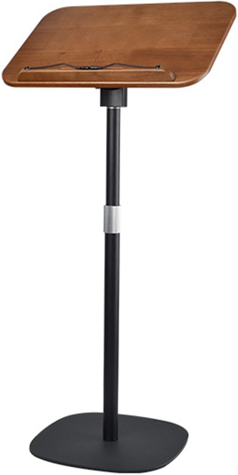 Soporte de música ajustable, soporte para libros de madera, escritorio portátil para laptop, recetas, escribir, uso en cocina y cama, organizador de páginas manos libres, 50-90 cm de altura