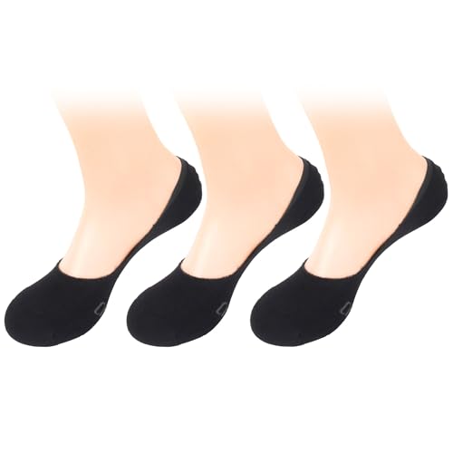 Image of Women's Rayon from Bamboo Fiber No Show Thin with Thick Comfort Sole Socks - 3 pairs