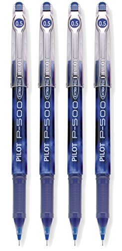 pilot p 500 extra fine - Pilot Precise P-500 Gel Rolling Ball Pen, Extra Fine Blue Ink 4-PACK(38601)