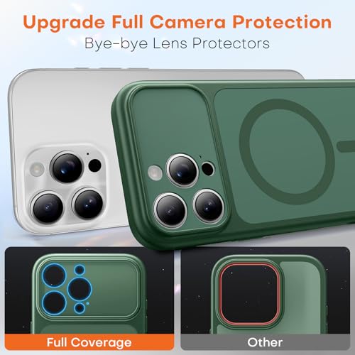 Coque iPhone 16 Pro Max antichoc avec protection d'objectif photo intégrée vert - 3