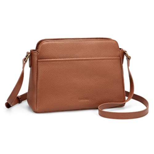 befen Anti theft Crossbody Bags for Women Genuine Leather Cross Body Handbags Trendy Small Brown Purse with Rfid Blocking 2026 Spring Summer Purses