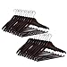 Quality Hangers Wooden Hangers Beautiful Sturdy Suit Coat Hangers with Locking Bar Chrome Hooks (20)