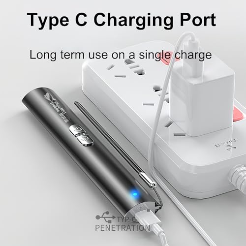 Image of 2 in 1 Laser Light Powerful Presentation Pointer - High Power Green and Red Dual Beam, USB C Rechargeable, 1000M Range, Super Bright Mini Pen for Presentations & Cat Play