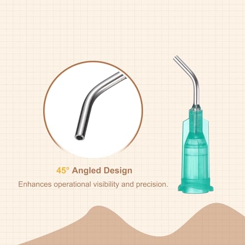 Aiguilles de distribution 18Ga PATIKIL coudées anti-fuite Luer Lock pour accès difficile - 4