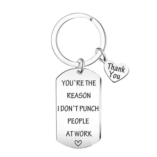 Funny appreciation keychain for coworker