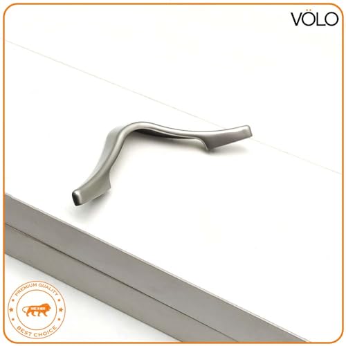 Image of VOLO V knobs for Drawers and cabinets for Home /Kitchen /Offices and Hotels - Versatile Solution for Home, Hotel, and Office Doors (Satin, 4)