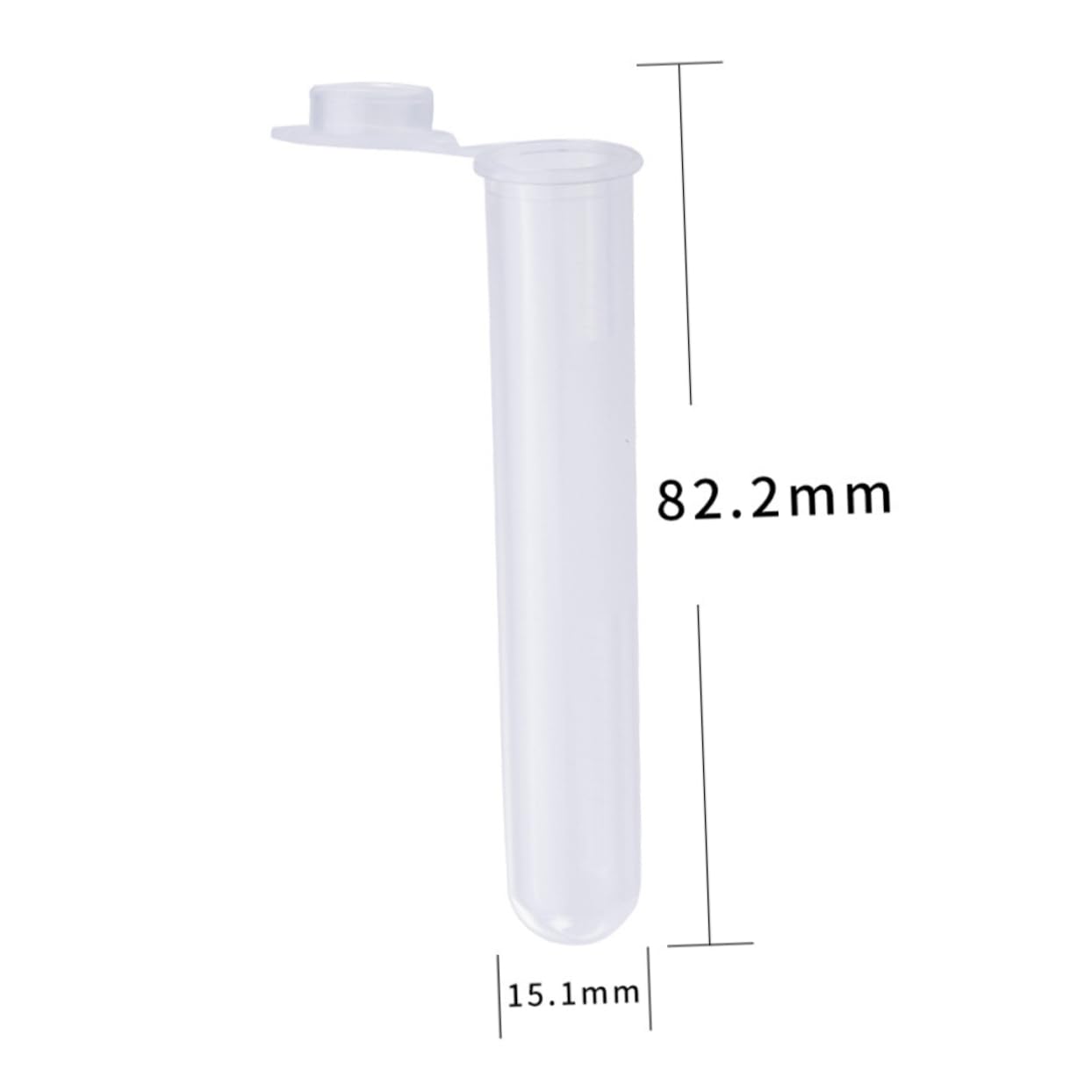 100pcs Test Tubes Scale and Cover for Sample Storage for Labs Biology Research and Experiments Material