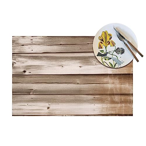 Sets de table durables en PVC tissé avec finition premium chic - 6