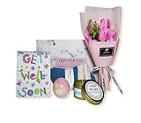 Care Package with Flower,Spa Gift Set for Women Friends Female Sister Mom-Get Well Soon Gift Basket-