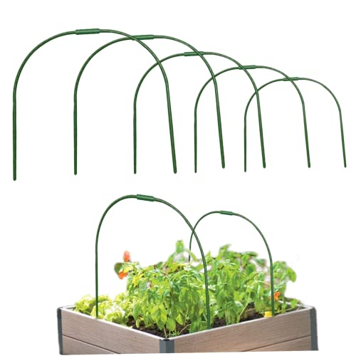 SHITOOMFE Reifen für Hochbeete, Gartenreifen für Netzgewächshäuser, 6 Sets, Wachstumstunnel, 18, 9 Zoll lang, Garten für Stoff